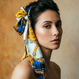 PAÑUELO SEDA AZUL