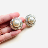 PENDIENTES KUNI PLATA AR PERLA (Pieza única)