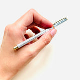 DOUBLE LINE SILVER BALLPOINT PEN