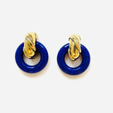 VERA PURPLE STRIPED EARRINGS
