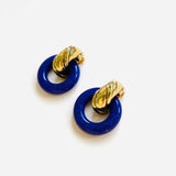 VERA PURPLE STRIPED EARRINGS