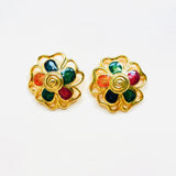MULTICOLOR FLOWER EARRINGS