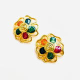 MULTICOLOR FLOWER EARRINGS