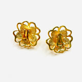 GREEN FLOWER EARRINGS