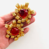 PENDIENTES JANE LES BERNARD ROJO (Pieza única)