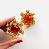 PENDIENTES JANE LES BERNARD ROJO (Pieza única)