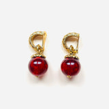 NEBA RED EARRINGS