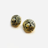 GOLD DAHLIA EARRINGS