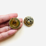 GOLD DAHLIA EARRINGS