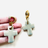 CROSS GRAY EARRINGS